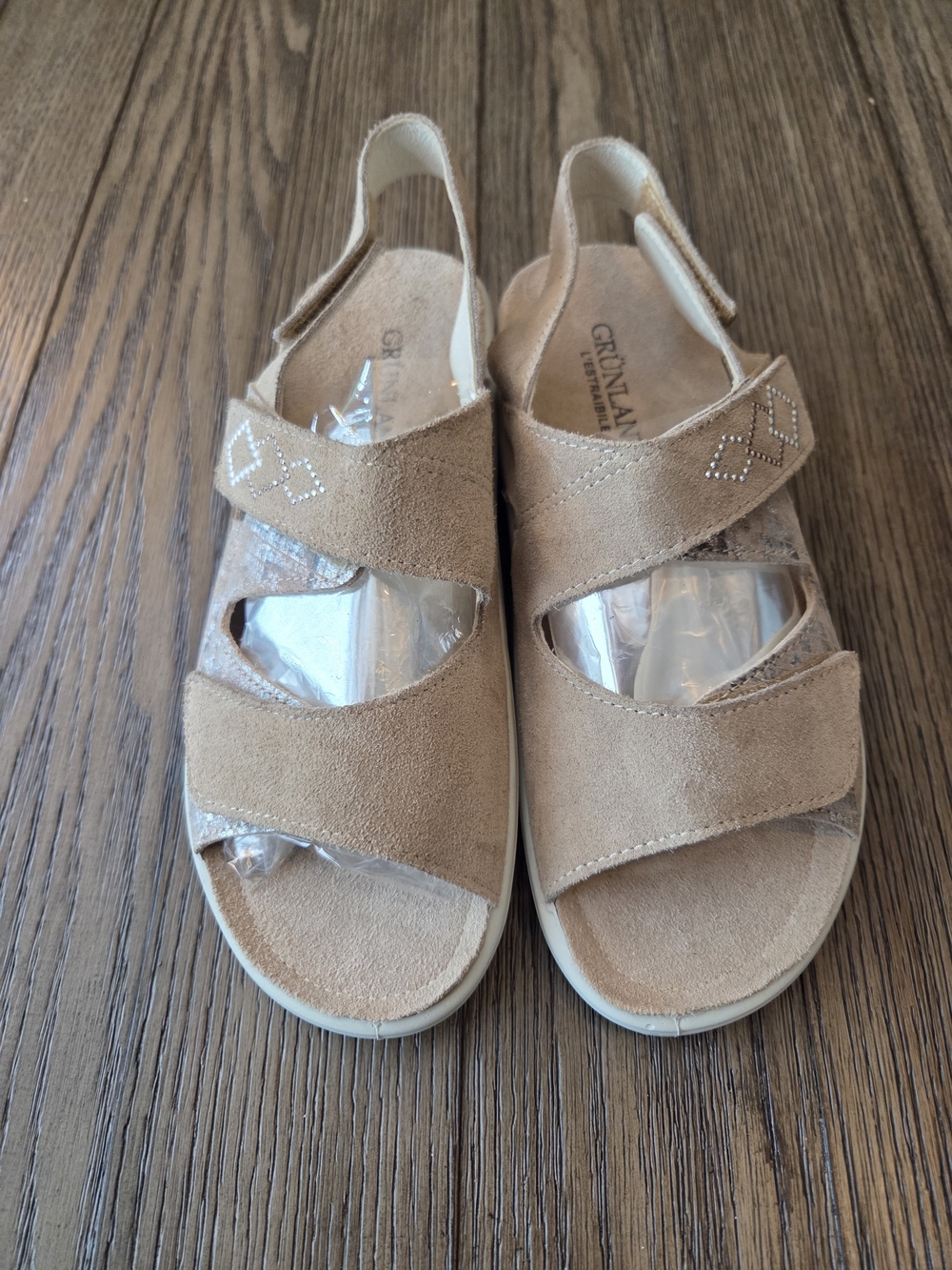 Grünland DABY Beige Suede Comfort Sandals NWT - Picture 2 of 8